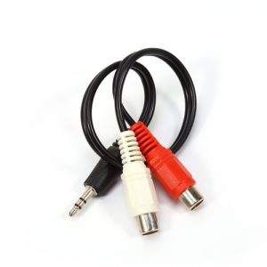 0.25 Meter RCA Audio Cable 3.5mm Male to 2 RCA Female Stereo Adapter RCA Cable for HDTV PC MP3 CD Player