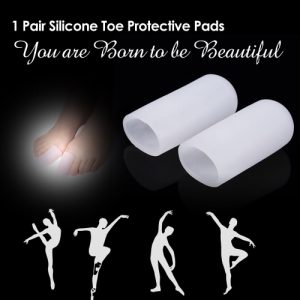 1 Pair Silicone Toe Protective Cover Toe Cushions Foot Protection Pads Toe Protector for Ballet Shoes High Heels Open-toed