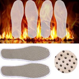 1 Pair Tourmaline Self Heating Magnetic Foot Massage Insole Warm Shoe Pad Foot Care