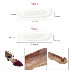 1 Pair Transparent Foot Heel Cups Cushion PU Shoe Pads Half Insoles Anti-slip Feet Care Protector