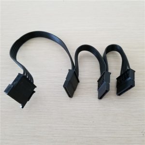 1 pcs pc server computer hard drive 15pin sata 1 to 3 male to female splitter power cable cord 18awg