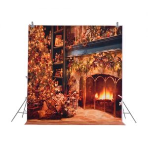 1.5 * 2m/4.9 * 6.5ft Photography Background Backdrop Computer Printed Christmas Pattern for Children Kid Baby Newborn Pet Photo Studio Portrait Shooting