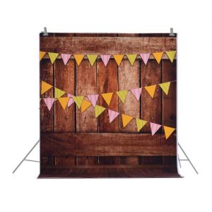 1.5 * 2m/4.9 * 6.5ft Photography Background Backdrop Computer Printed Flag Wooden Floor Pattern for Children Kid Baby Newborn Pet Photo Studio Portrait Shooting