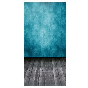 1.5 * 3m/4.9 * 9.8ft Video Studio Photo Backdrop Background Digital Printed Blue Classic Wall Wooden Floor Pattern for Teenager Adult Kid Children Portrait Photography