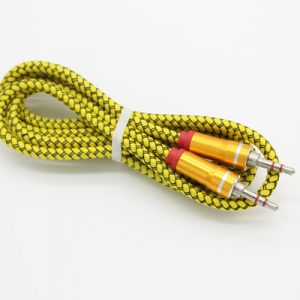 1.5m/5ft 3.5mm gold-plated plug metal braided fabric male to male aux audio cable cord by dhl 100+