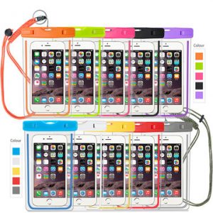 10 Colors PVC 6inch Waterproof Phone Bag Beach Drift Surfing Noctilucent Bags