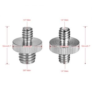 10pcs Screw Adapter 1/4"-20 Male to 1/4"-20 Male Screw 1/4"-20 Male to 3/8"-16 Male Screw