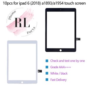 10pcs for ipad 9.7 (version 2018) for ipad 6 6th gen a1893 a1954 touch screen digitizer front panel outdoor glass