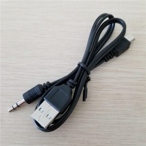 10pcs mini usb 5 pin to usb a + 3.5mm aux charge audio jack cable for mp3 mp4 bluetooth speaker