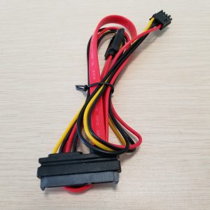 10pcs/lot 2-in-1 7pin sata data + 4pin fdd floppy power combo 7+15 pin sata conjoint cable