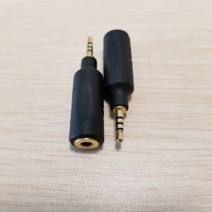 10pcs/lot 2.5mm 4 pole male to 3.5mm 3 pole female audio earphone adapter plug jack black