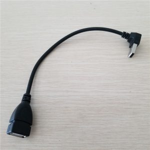 10pcs/lot 90 degree down angle usb type a adapter to usb 2.0 type a female to male data extension cable for lapdeskprinter 20cm