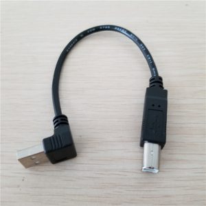 10pcs/lot 90 degree usb 2.0 type a male to printing port male usb type b male data extension printer cable 20cm