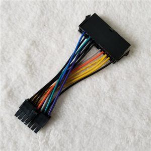 10pcs/lot atx 24pin to 14pin adapter power cable cord for lenovo for ibm q77 b75 a75 q75 motherboard 18awg 10cm short