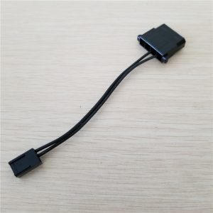 10pcs/lot d-type ide 4pin female to 3pin male cooling fan transfer power cable adapter 22awg 10cm