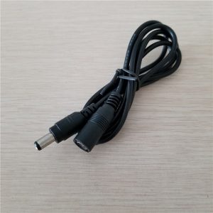 10pcs/lot dc 12v 5.5mm male to female power adapter cable converter connecter 1m black