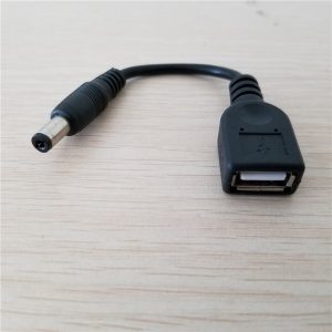 10pcs/lot dc 5.5mm x 2.1mm male adapter to usb type a female data extension power cable 12cm