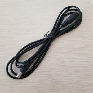 10pcs/lot dc 5.5mm x 2.1mm male to female data exrension power cable 1.5m black