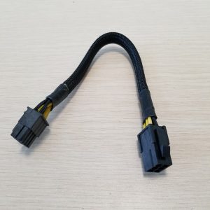 10pcs/lot graphics card 6pin male to cpu 8pin female power supply extension cable with net cover 10cm