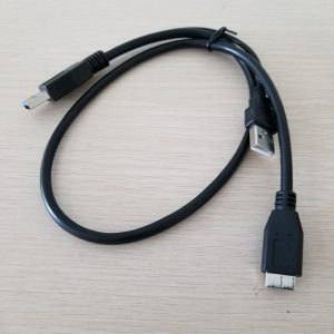 10pcs/lot micro usb 3.0 to usb 2.0 a & usb 3.0 a 1 to 2 splitter power data extension cable male to male for mobile hard drive 60cm