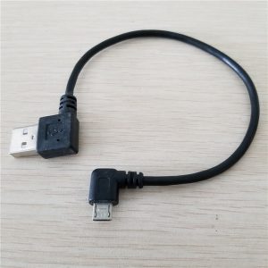 10pcs/lot micro usb double elbow extension data power cable male to male for samsung xiaomi huawei android phone 25cm