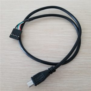 10pcs/lot micro usb to motherboard 5pin 2.54 dupont adapter baffle data exrension power cable 50cm