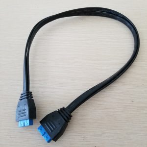 10pcs/lot motherboard 20pin/19pin usb 3.0 power data extension flat cable female to female 50cm