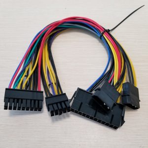 10pcs/lot motherboard atx 24pin to ide 4pin molex 18pin + 10pin adapter power cable for hp z800 workstation mainboard 30cm