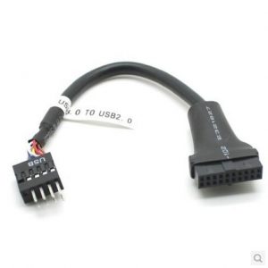 10pcs/lot motherboard usb 3.0 female 20pin to usb 2.0 male 9pin housing extension adapter cable for deskcomputer pc 10cm