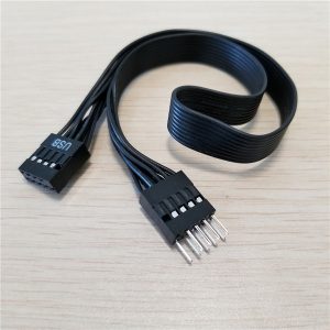 10pcs/lot motherboard usb 9pin male to female entension data cable 30cm for pc diy