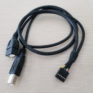 10pcs/lot motherboard usb 9pin to usb a female & usb 2.0 b printer port male data extension cable 50cm