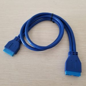 10pcs/lot pc deskcomputer case internal motherboard 19pin usb 3.0 male to female m/f extension cable cord shielding 50cm