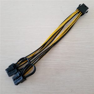 10pcs/lot pci-e pci cable data cable graphics card wirep 8pin to 6pin for btc miner diy 18awg 20cm