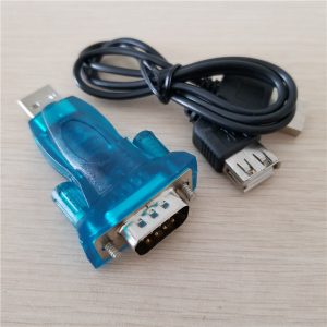 10pcs/lot rs232 usb 2.0 to serial interface 9pin adapter with usb type a male to female data cable 40cm