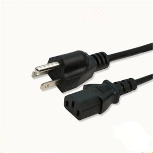 10pcs/lot us standard powe cable cord 3 prong ul certification 16awg power extension cable female to male 1.5m