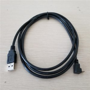 10pcs/lot usb 2.0 type a straight head to micro usb 90 degree up elbow data extension cable male to male black 2m