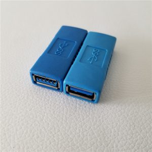 10pcs/lot usb 3.0 female to female adapter dual female straight type head plug jack convertor blue