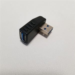 10pcs/lot usb 3.0 type a 90 degree left angle male to female adapter converter usb hub black