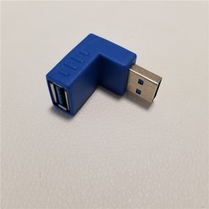 10pcs/lot usb 3.0 type a down elbow 90 degree bend male to female adapter converter usb hub jack blue