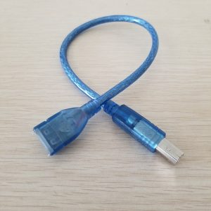 10pcs/lot usb type b male to type a female adapter data extension cable print port to usb wire blue 30cm