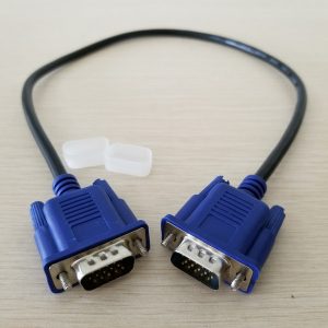 10pcs/lot vga cable d-sub hd15 monitor 15pin male to male video short cable cord blue 50cm