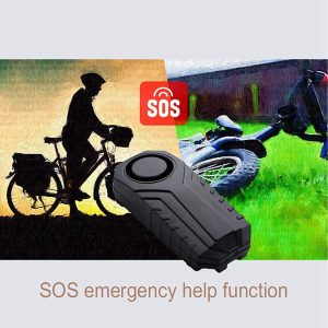 113db wireless anti-theft bike alarm with remote, ip55 waterproof adjustable vibration security sensors for motorcycle bicycle