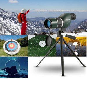 12-36x50 Straight / Angled Spotting Scope with Tripod Portable Travel Scope Monocular Telescope with Tripod Carry Case for Bird Watching Camping Backpacking