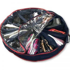 12-grid Transparent Multi-function Round Storage Shoe Bag