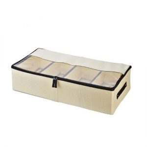 120L Washable Multifunctiona Transparent Shoe Box Underwear Cotton Linen Storage Box