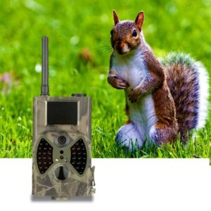 12MP Trail Camera Portable GPRS/MMS/SMS Game Cameras Wildlife Scouting Camera Hunting Camera Video Recorder HD Digital Infrared 940NM IR LED HC300M Security Camera