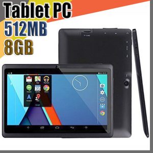 12x 7 inch capacitive allwinner a33 quad core android 4.4 dual camera tablet pc 8gb ram 512mb rom wifi epad youtube facebook google a-7pb