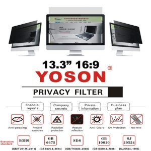 13.3" privacy filter anti peep film screen protectors for widescreen deskmonitors 16:9 ratio