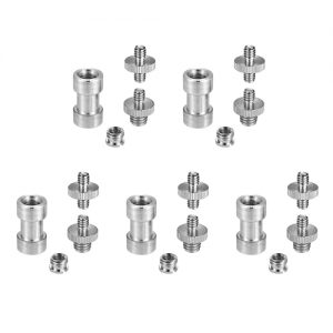 1/4"-20 to 3/8"-16 Threaded Screw Adapter Converter Female Spigot Reducer Bushing Screw Mount Set