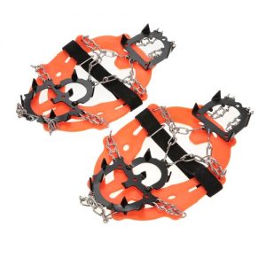 14 Teeth Manganese Steel Crampons Nylon Strap Non-slip Shoes Cover Outdoor Ski Ice Snow Device Hiking